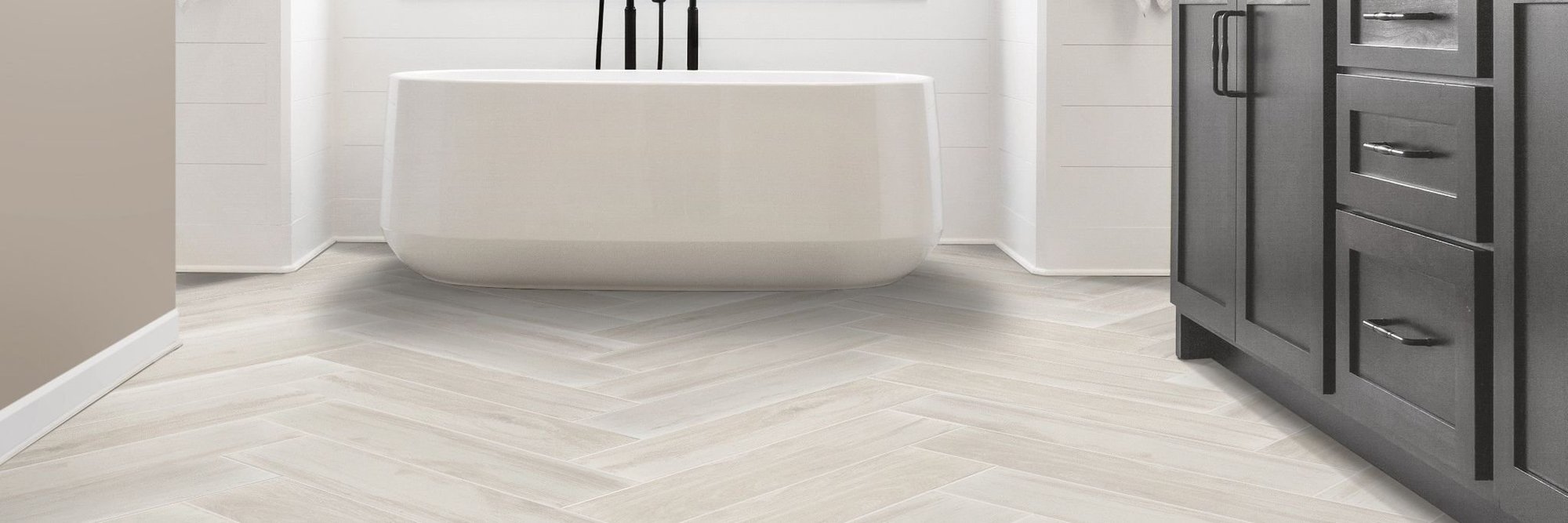 Tiled Bathtub Area from Horrigan Flooring Center in Westminster, MA